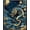 Blue, Pattern 7, variant on Flatwoven High Traffic Area Rug, Magical Fantasy Dragon Motif, Non Slip, Stain Resistant, Washable Area Rugs for Living Room, Bedroom(Blue, 4X6)