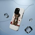 thumbnail image 5 of DistinctInk Tough Case for Apple iPhone 15 Pro MAX (6.7" Screen), Compatible with MagSafe Charging - Valentine's Day Spanish Water Dog Puppy, 5 of 6