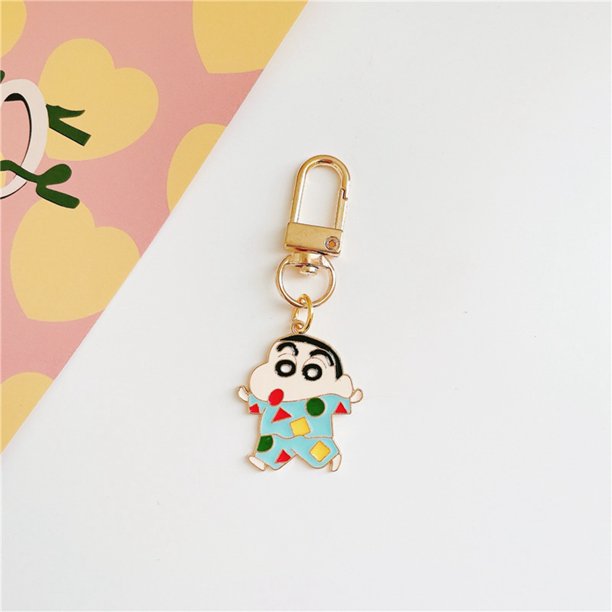 Llavero creativo de Anime de crayón Shin Chan, llavero de teléfono, adorno de figura, colgante de coche, regalo para niños, nuevo