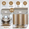 thumbnail image 6 of Brown Ombre Window Privacy Film, Vintage Country Wooden Static Cling UV Sun Blocking Tint Film Heat Control Windows Films for Bedroom Bathroom, Window Stickers 23.6"x59", 6 of 8
