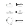 thumbnail image 6 of Body Jewelry Women's Jewelry 22G Stainless Steel Multi Color Hoop and Stud Nose Rings, 6 Pack, 6 of 7