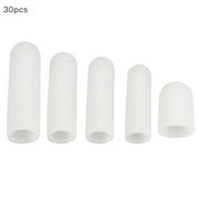 freestylehome Finger Protector Lengthened Finger Glove Silica Gel Soft Finger Cot Cover Flexible Toe Guard, White