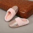 thumbnail image 6 of Fuzzy Slippers For Women Cozy Slippers Fall Winter Leather Indoor Thickened Warm Slippers Couples Soft Bottom Comfort Warm Cozy Winter House Slippers Bedroom Indoor House Shoes, 6 of 6
