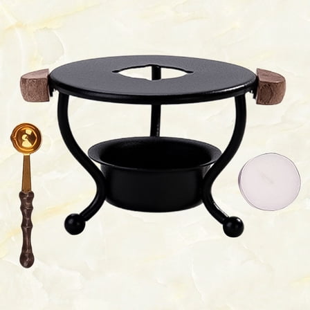 UNOMOR 3 Pcs Wax Melt Warmer for Home Decoration with Tripod Style Black