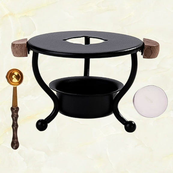 UNOMOR 3 Pcs Wax Melt Warmer for Home Decoration with Tripod Style Black