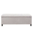 thumbnail image 3 of Madison Park Shandra Solid Wood and Polyester Storage Bench in Natural/Black, 3 of 9