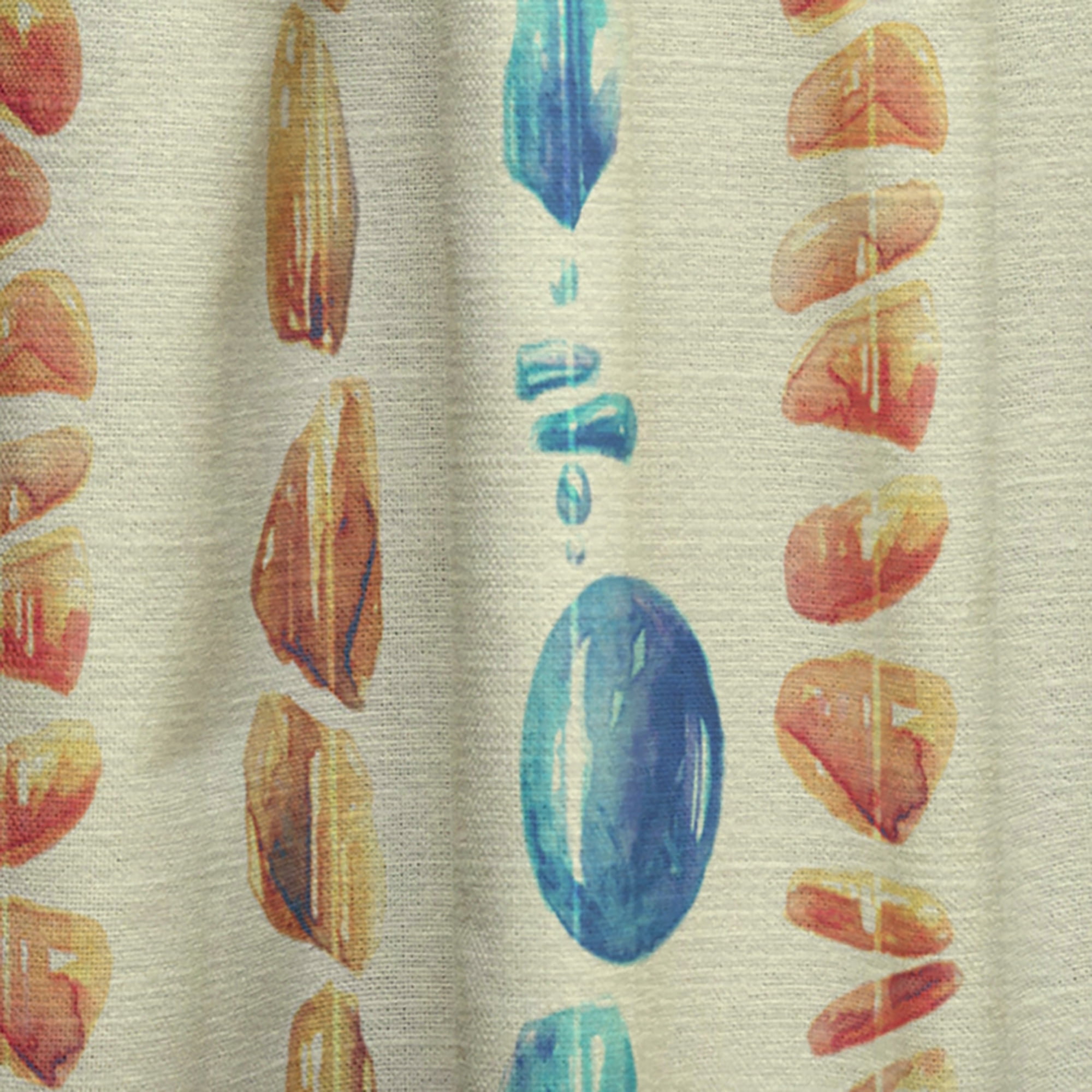 Designart 'Natural Semiprecious Stones Of Beads' Bohemian & Eclectic Curtain Panel