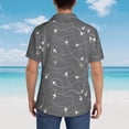 thumbnail image 6 of Daiia Airplane Routes Around The World Hawaiian Shirt for Men Gentle Cotton Regular Short Sleeve Casual-Large, 6 of 9
