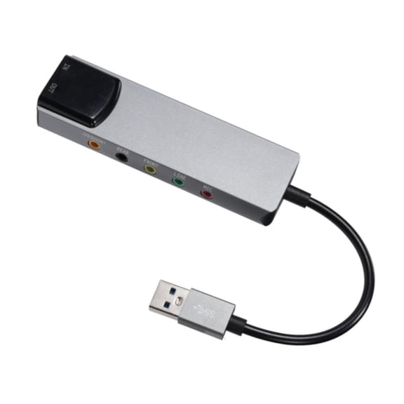 Multiple Channel USB External Sound Card Converters with Full Duplex Playback and for PC
