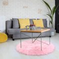 thumbnail image 4 of REGALWOVEN Area Rug Faux Fur Carpet for Home, 3x3 Feet Round, Light Pink, 4 of 8