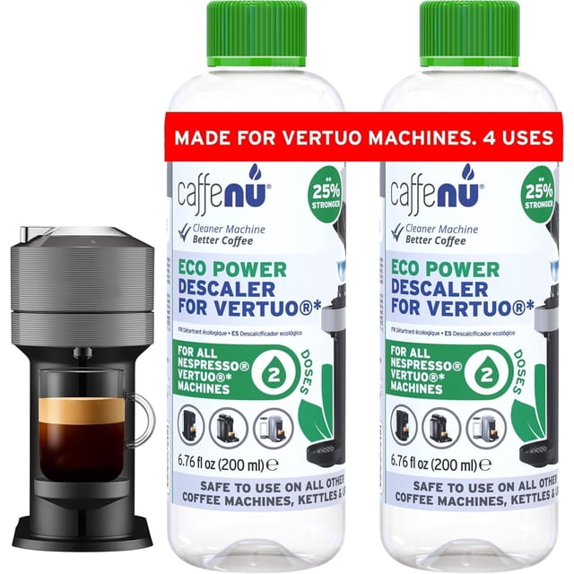 Kit desincrustante Caffenu Nespresso Vertuo con 2 botellas de 400 ml
