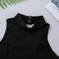 thumbnail image 7 of Sxiwei Kids Girls Dance Tank Crop Top Sleeveless Mock Neck Criss Cross Back Sport Bra Black 6, 7 of 7