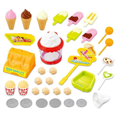 Sweet Treats 43 Pieces Super Market Sweet Shop Plastic Play Food Set  Multi-color