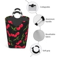 thumbnail image 4 of Lsque Cherry Laundry Basket, Laundry Hamper, Dirty Clothes Hamper for Laundry, Collapsible, Waterproof Laundry Baskets with Aluminum Handles for Laundry, Dorm, Family, 4 of 6