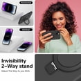 thumbnail image 5 of with Magnetic Invisible Stand Phone Case for iPhone 15 6.1 inches, Silicone Compatible with Magsafe Military Grade Full Camera Protection Phone Covers for Women Men(Black), 5 of 7