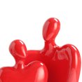 thumbnail image 2 of Pareja abrazando modelo abstracto escritorio de oficina decoración figuritas de cerámica (rojo rojo), 2 of 6