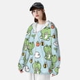 thumbnail image 5 of Sigee Cute Floral Frog Print UPF50+ Men's Sun Protection Hoodie Shirt SPF UV Shirt Long Sleeve Fishing Outdoor Lightweight, S-3XL, 5 of 9