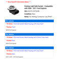 thumbnail image 2 of Parking Light Bulb Socket - Compatible with 2006 - 2011 Ford Explorer 2007 2008 2009 2010, 2 of 2