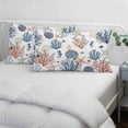 thumbnail image 4 of Blue Coral Coastal Pillow Covers 16"x24", Summer Beach Starfish Nautical Soft Brushed Microfiber Breathable Throw Pillow Covers, Pillowcase with Zipper for Couch Sofa Bedroom Living Room, 4 of 9