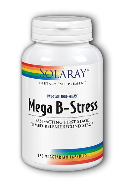 Solaray Mega Vitamin B-Stress, Two-Stage Timed-Release | Specially ...