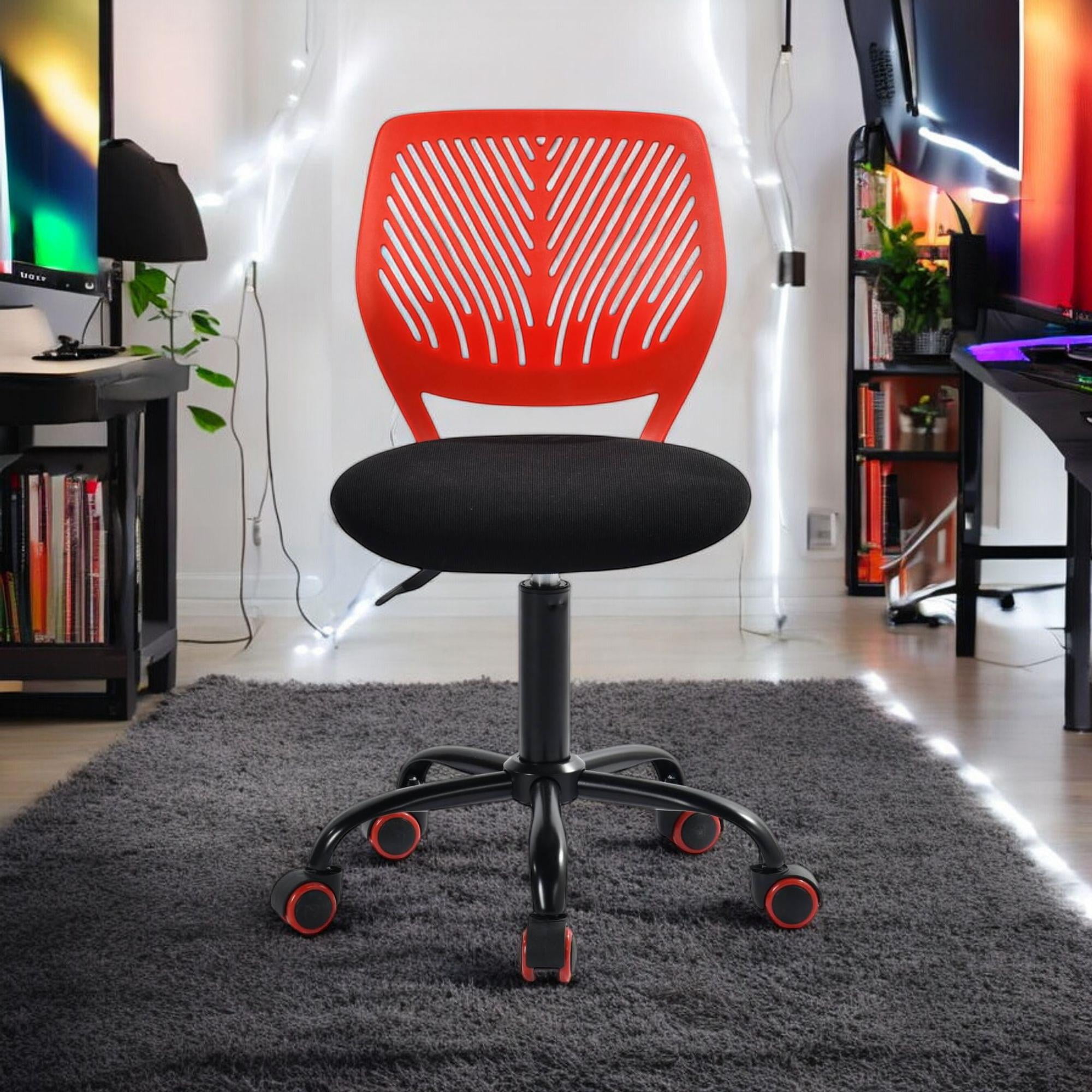 Homy Casa Black Adjustable Swivel Video Game Chair for Gaming, Study, Home Office