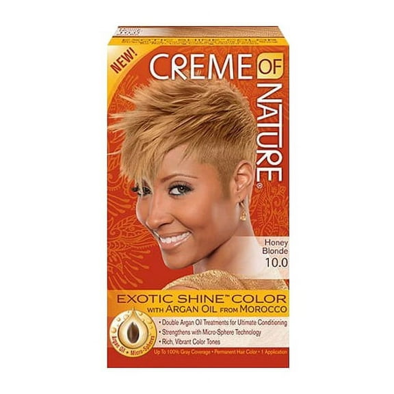 Creme of Nature Argan Oil Exotic Shine Permanent Hair Color, Honey Blonde, 0.41 oz