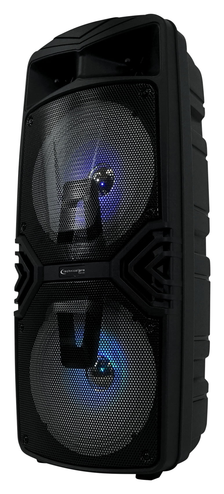 Technical Pro Dual 8" Rechargeable Karaoke Machine System Bundle with Stand & (2) Microphones