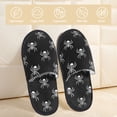 thumbnail image 2 of Slippers for Women, spider skeleton black cool Womens Slippers Fuzzy Winter House Shoes, Soft Anti-Skid Slippers Indoor and Outdoor, 2 of 7