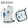 thumbnail image 2 of Yayeee Oven Mitts and Pot Holder Set of 2 Heat Resistant Kitchen Gloves Baking Hot Pad, Simple Cartoon Snowmen, 2 of 5