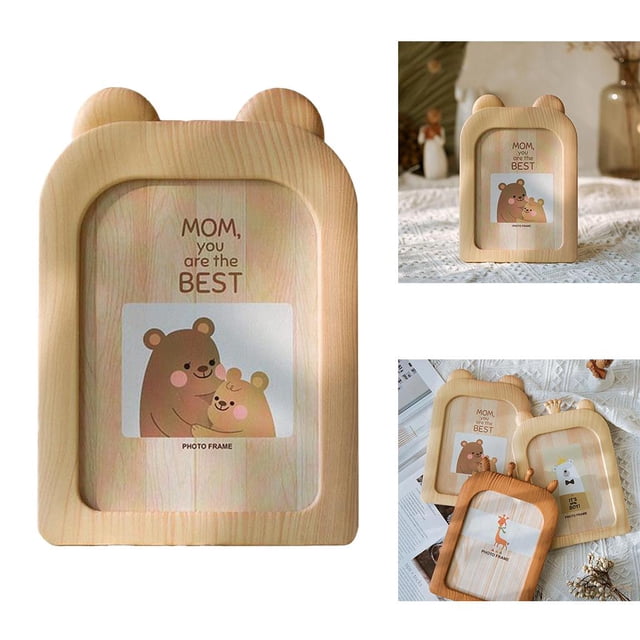 Marcos de fotografía Vintage de Dibujos Animados preciosos de para Pared, , Decoración para Bebés, Póster con de Oso Beige perfecl Marco de fotos vintage