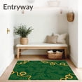 thumbnail image 3 of ODIKA 4'x6' Machine Washable Non-Slip Area Rug, Enchanted Pine Branch Slip Resistant Celebration High Traffic Rug, Green, 622710, 3 of 7