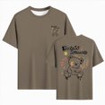 thumbnail image 4 of kpoplk Men's Daily Essential T-Shirt Big and Tall Relaxed Fit Short Sleeve Crew Neck Soft Cotton Blend Graphic Print Tee Size XXL,Coffee, 4 of 7