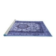 thumbnail image 2 of Ahgly Company Machine Washable Indoor Rectangle Medallion Blue Traditional Area Rugs, 5' x 8', 2 of 4
