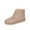 Beige, variant on Bouanq Winter Snow Boots for Women, Warm Lined Ankle Boots Comfortable Suede Lace Up Booties Cute Flat Shoes