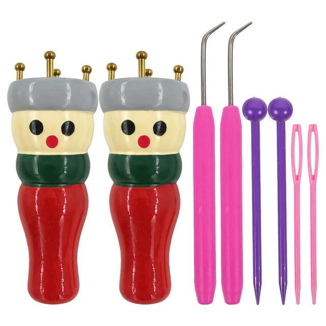 Wooden French Knitter Tool Set – DIY Yarn Knitting Spool for Craft Projects – Knitting Dolly Set – Perfect for Beginners and Craft Enthusiasts