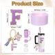 thumbnail image 2 of Juego de accesorios Uxcell para taza con asa, que incluye cubierta de silicona para popote, bota, tapón a prueba de derrames, encanto de asa, etiqueta de iniciales letra F, 2 of 7