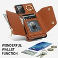thumbnail image 6 of Crossbody for Samsung Galaxy Note 20 Phone Case for Women, Wallet Case with Credit Card Holder Shoulder Strap & Wrist Lanyard Shockproof Purse Back Flip 360 Ring Holder Kickstand Case,Brown, 6 of 9