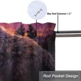 thumbnail image 5 of Wolf Thermal Insulated Window Curtain Valance Moon Forest Wild Animals Sunset View Mountain Rod Pocket Window Valance for Living Room Bathroom Bedroom Kitchen 54 by 18 in, 1 Panel, 5 of 6