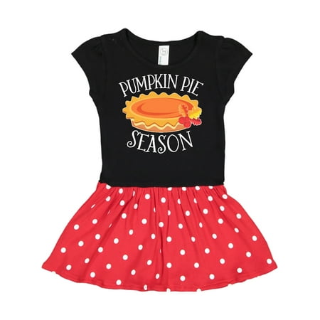 

Inktastic Thanksgiving Pumpkin Pie Season and Autumn Leaves Gift Toddler Girl Dress