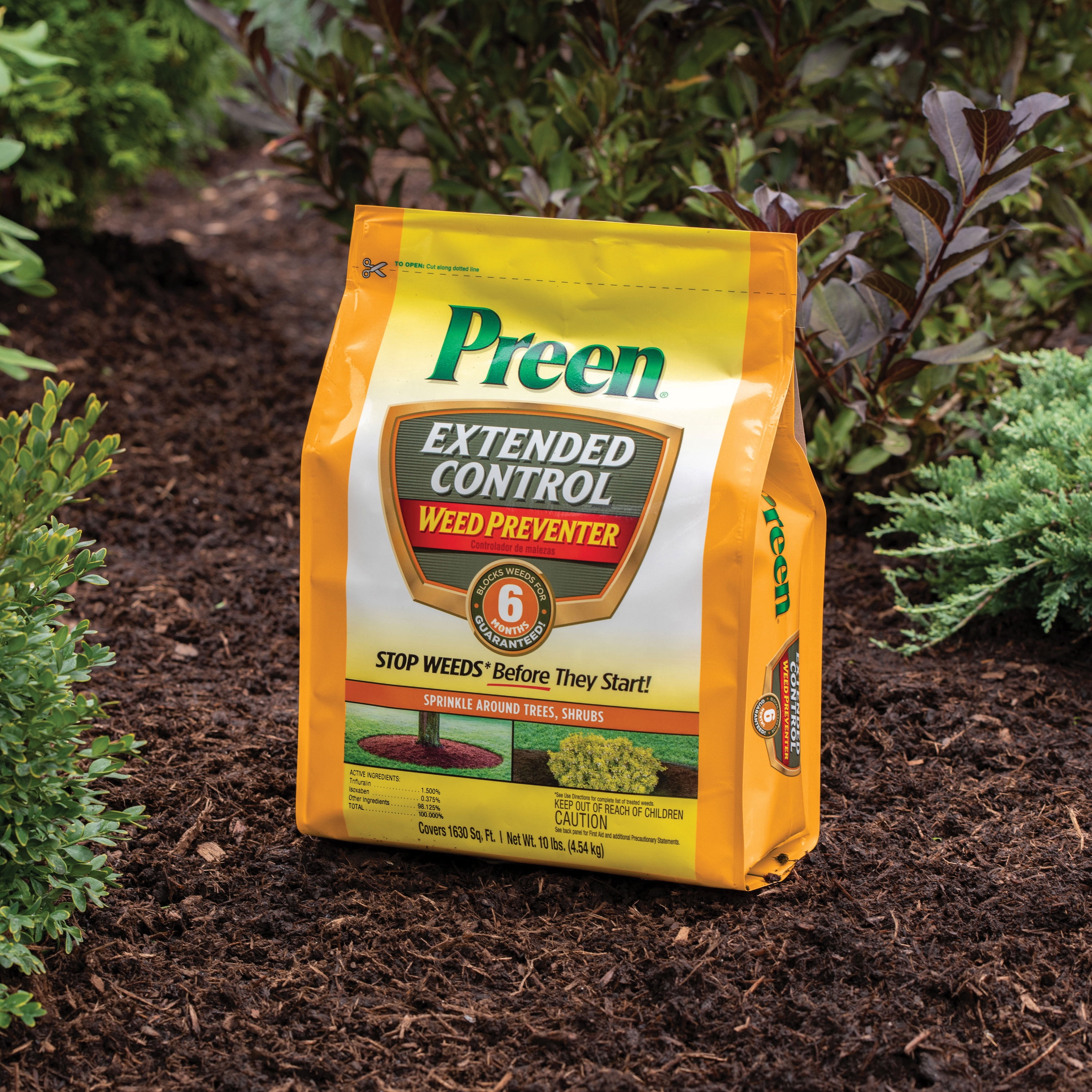 Preen Extended Control Weed Preventer - 10 lb. Bag - Covers 1,630 Sq. ft.