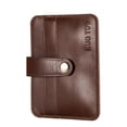 thumbnail image 3 of Estuche de tarjeta de crédito comercial cartera de gamuza delgada cartera de tarjeta de crédito caso delgado bolsillo marrón marrón Magideal Estuche de tarjeta de crédito comercial, 3 of 7