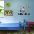 thumbnail image 3 of Custom Name Space Ride Love PlanetsWall Decal Decoration I love you to the Moon & back Adventurous Space Cartoon Rocket Decorating Ideas for Boy's Bedroom Size: 40 In(W) x 36 In(H), 3 of 5