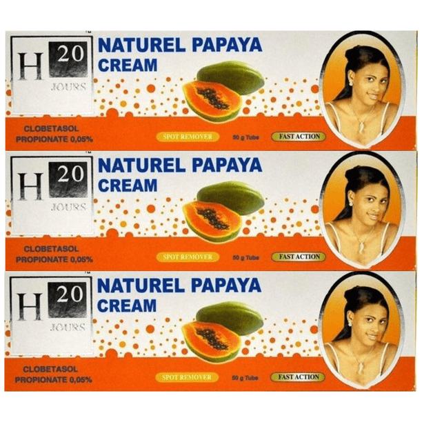 H20 Jours Cream Lightening Creme Papaya Extract 1.76oz No Taches (Pack