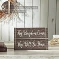 thumbnail image 3 of VHC Brands Celebrate Grace Thy Kingdom Come Distressed Grey MDF Wall Sign 9x14, Spring Decor, Home Decorations for Wall or Door, Spring and Easter Hanging Decoration, 3 of 4