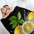 thumbnail image 6 of NIANHE Fresh Lemon blanket, comfortable and soft, warm casual blanket, printed design, winter sofa dormitory home decoration, must-have travel product. Size is 60x80 inches., 6 of 9