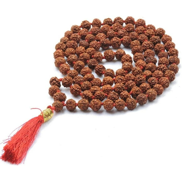 shiyou-- Meditation/Japa Rudraksha Mala with 108 + 1 beads (8-9 mm Sized Beads) - Pack of 1 Mala