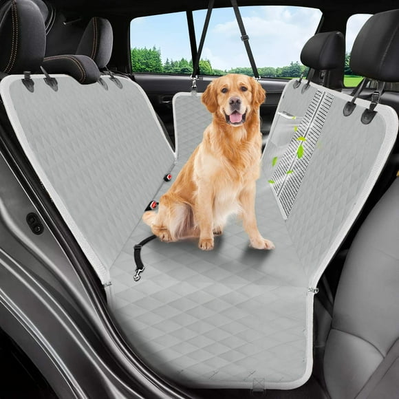 Funda para asiento de coche para perros, 600D, resistente y duradera, para asiento trasero, 100% impermeable, a prueba de arañazos, antideslizante, hamaca para perro con solapa lateral, fundas suaves
