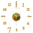 thumbnail image 2 of Frameless Diy Wall Mute Clock With 3D Mirror Surface Sticker, 12-Hour Display Creative Wall Decor Featuring Stainless Steel Clock Face Aluminum Pointers Eva Foam Stickers,, 2 of 3