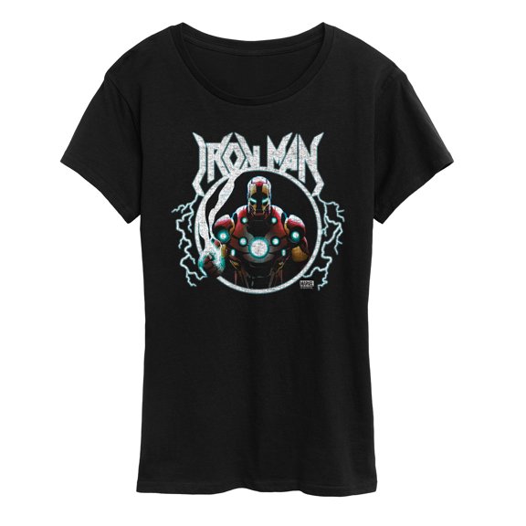 Marvel Iron Man - Metal Graphic T-Shirt - Women's Short Sleeve Graphic T-Shirt