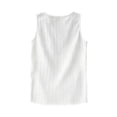 thumbnail image 4 of FRSASU Women's Floral Lace V-Neck Tank Top Casual Summer Hollow Out Sleeveless Tops White, 4 of 6